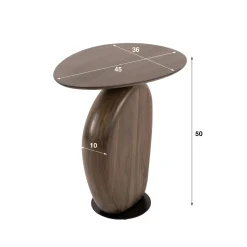 Bout de canapé en bois brun – design organique MYSORE