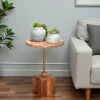 Bout de canapé en bois d'acacia F.S.C® rond D 40, 5 cm