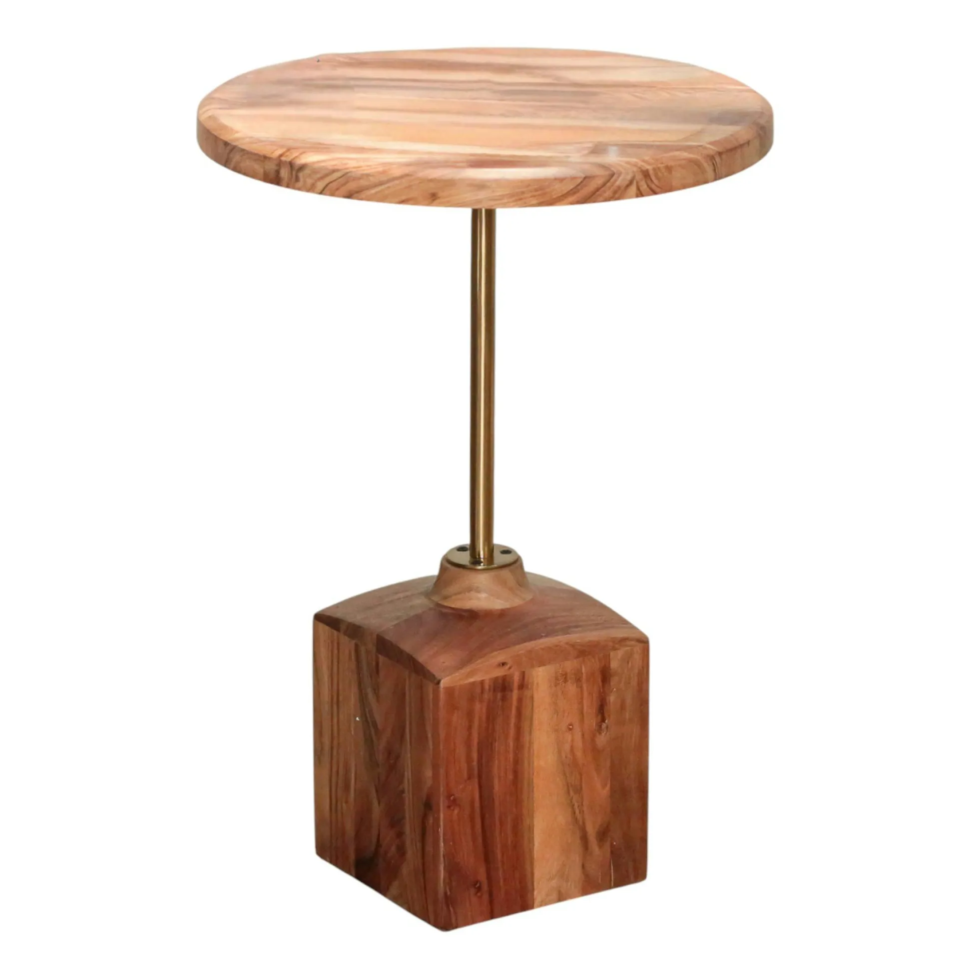 Bout de canapé en bois d'acacia F.S.C® rond D 40, 5 cm