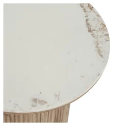 Bout de canapé en céramique effet marbre Ø45 cm PRATO