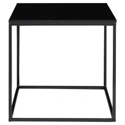 Bout de canapé minimaliste noir - forme cube design TALLINN