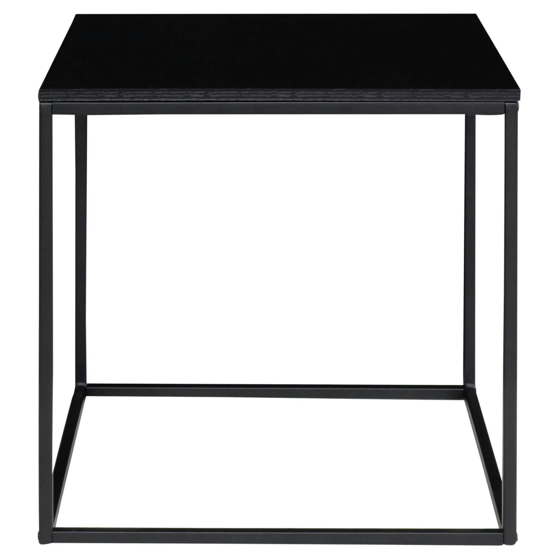 Bout de canapé minimaliste noir - forme cube design TALLINN