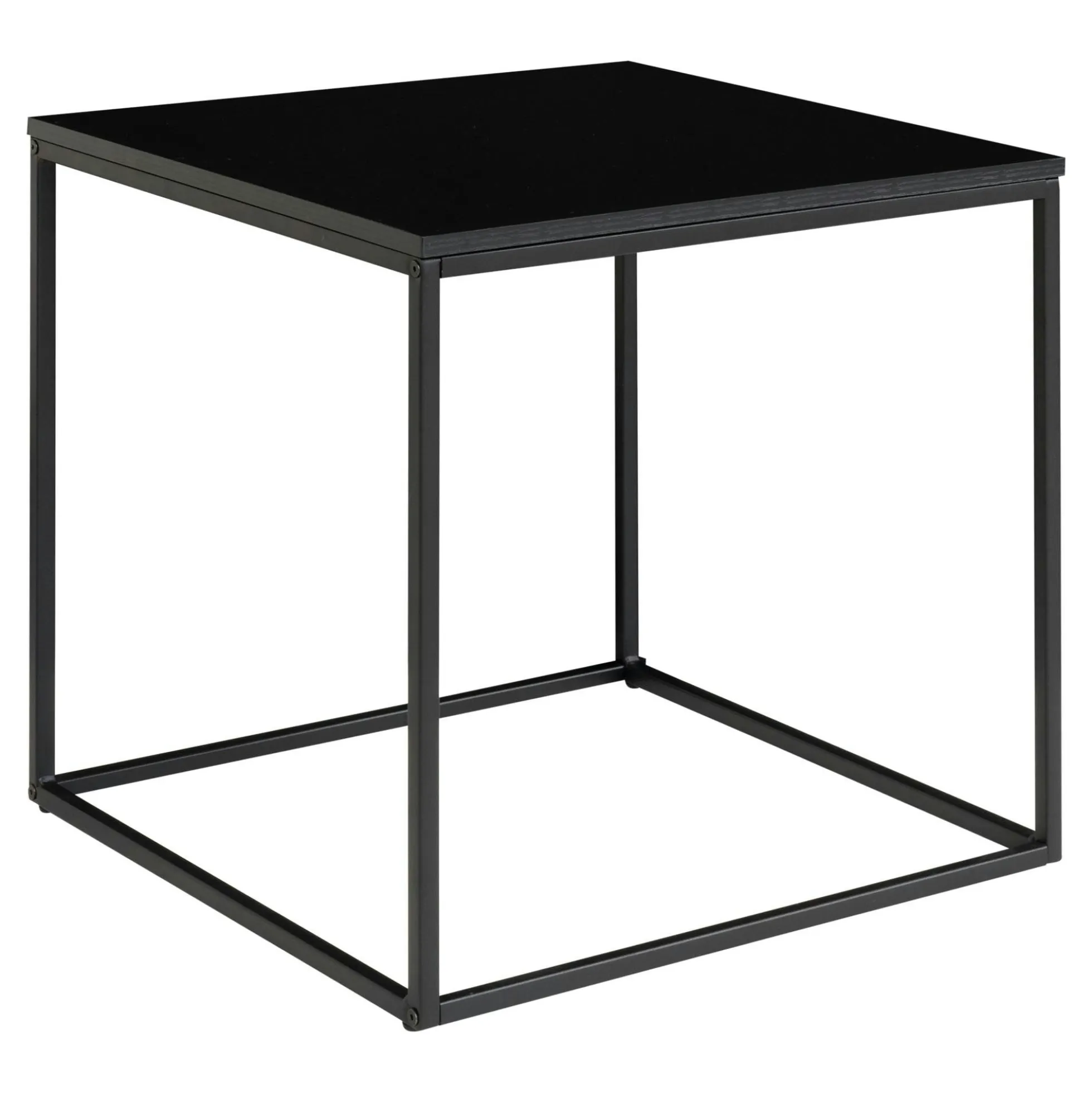Bout de canapé minimaliste noir - forme cube design TALLINN