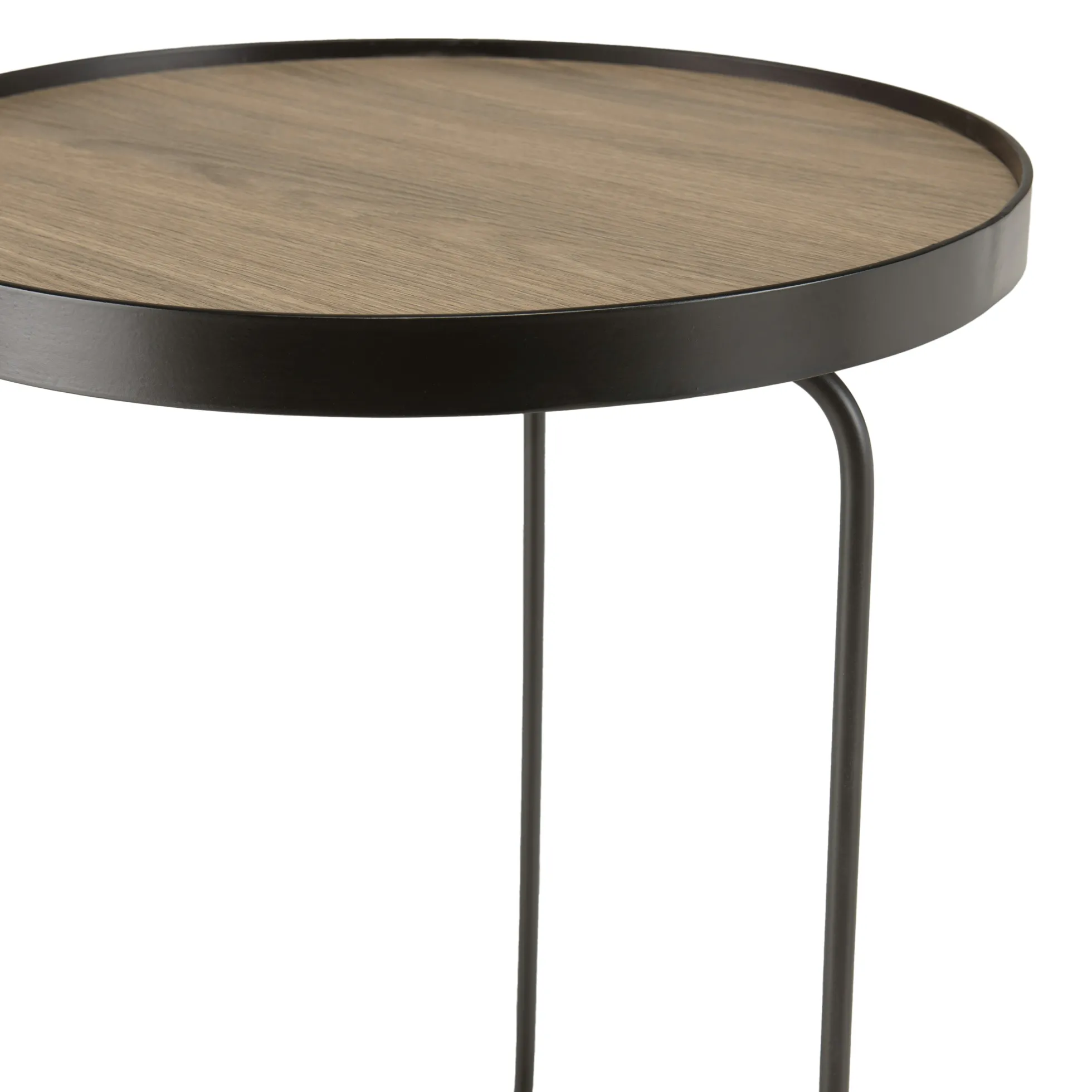 Bout de canapé rond pieds design LANDAISE