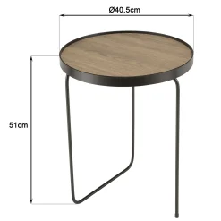 Bout de canapé rond pieds design LANDAISE
