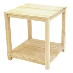 Bout de canapé table chevet hévéa 50x55cm GALA