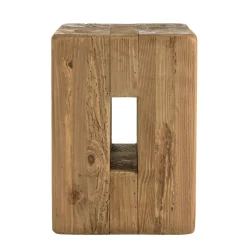 Bout de canapé / tabouret déco pin recyclé DENVER