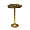 Bout de canapé verre – finition antique dorée, 60 cm LAGUNA