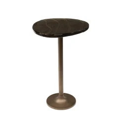 Bout de canapé verre – finition cuivre antique, 60 cm LAGUNA