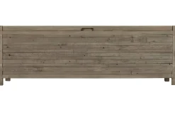 Bout de lit coffre bois recyclé grisé SIENNE
