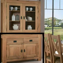 Buffet bahut chêne 2 portes 120cm FJORD