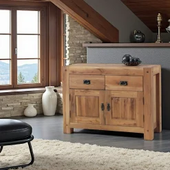 Buffet bahut chêne 2 portes 120cm FJORD