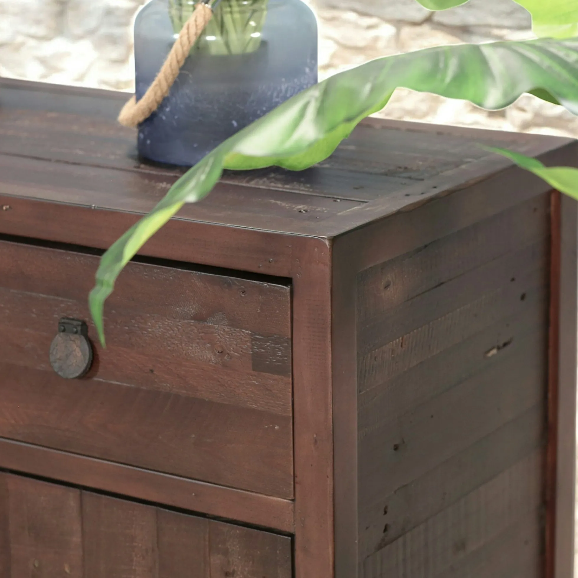 Buffet bas bois brun recyclé SAMOA