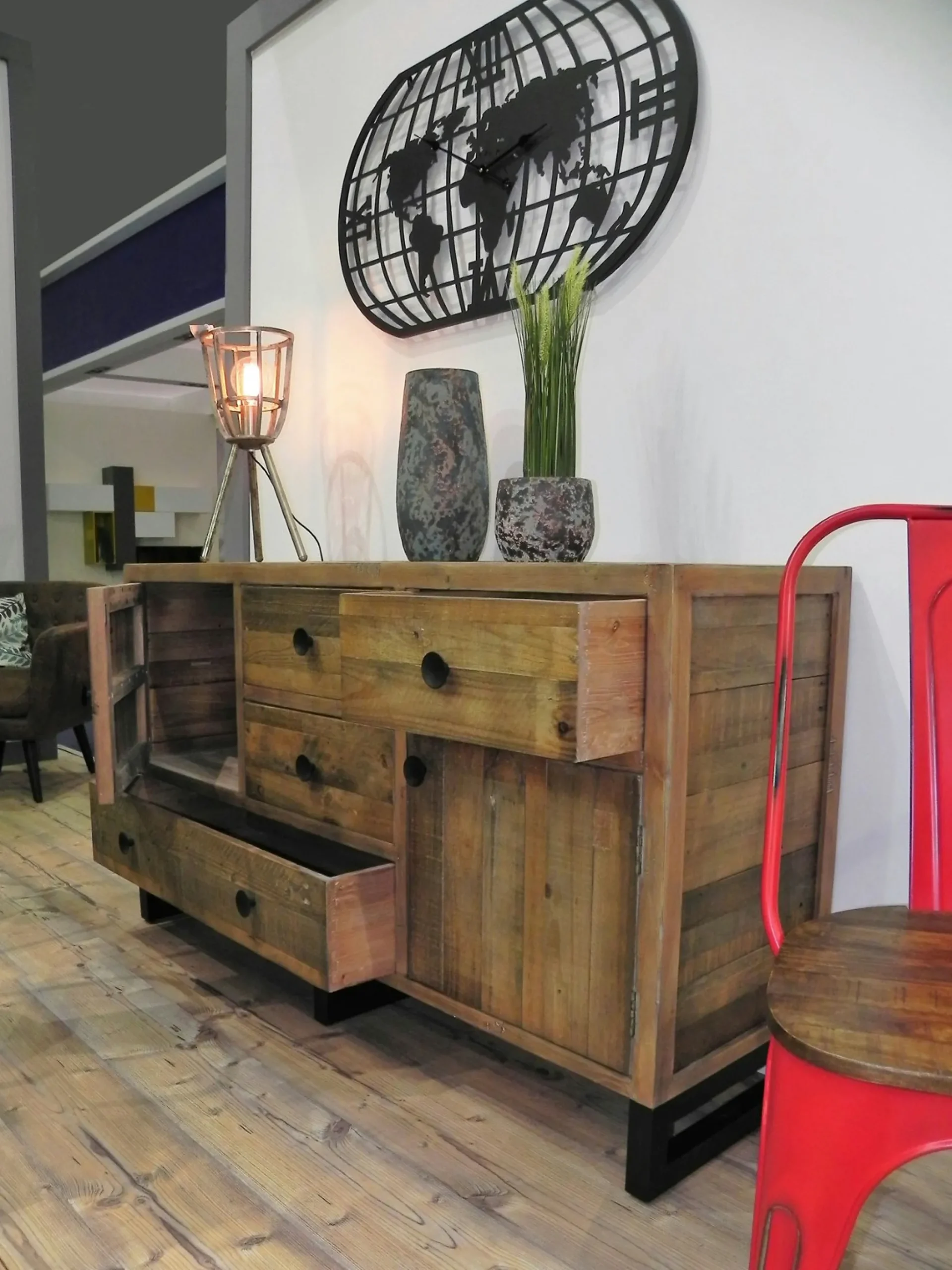 Buffet bas bois recyclé BRISBANE