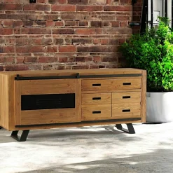 Buffet bas en pin massif brossé GREENWICH