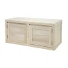 Buffet bas moderne exotique hévéa 90cm OLGA