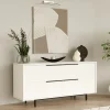 Buffet blanc design moderne à ouverture frontale VAREN