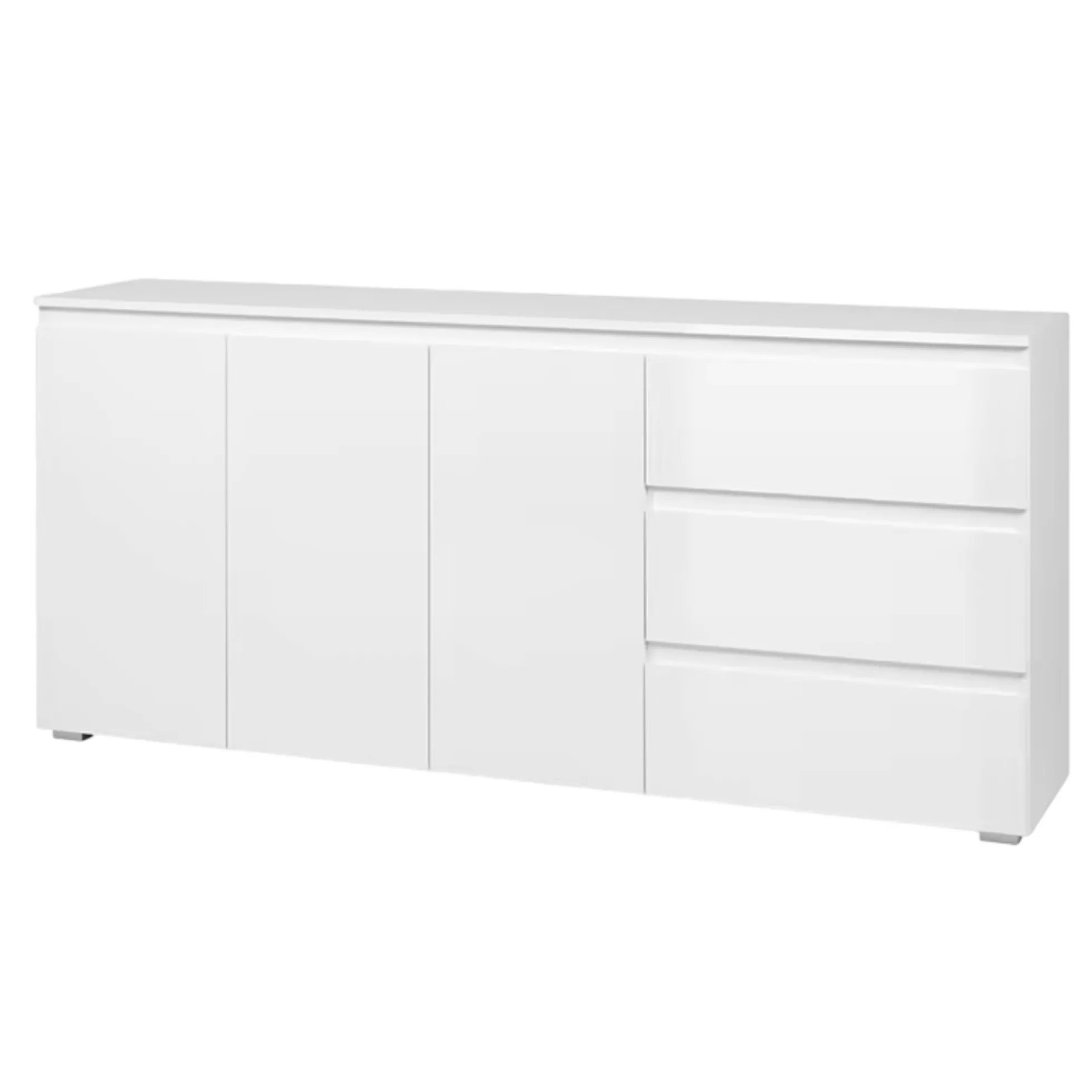Buffet blanc moderne 3 portes 3 tiroirs ALVA