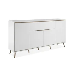 Buffet blanc moderne 4 portes 1 tiroir AVIO