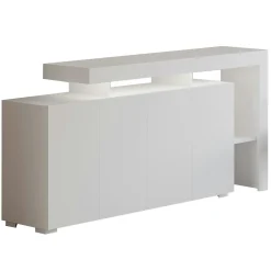 Buffet blanc 4 portes à cadre ouvert AURA