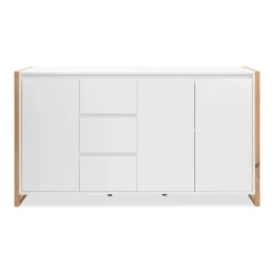 Buffet blanc 3 portes 3 tiroirs 160 cm ALVA