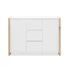 Buffet blanc 2 portes 3 tiroirs 122 cm ALVA