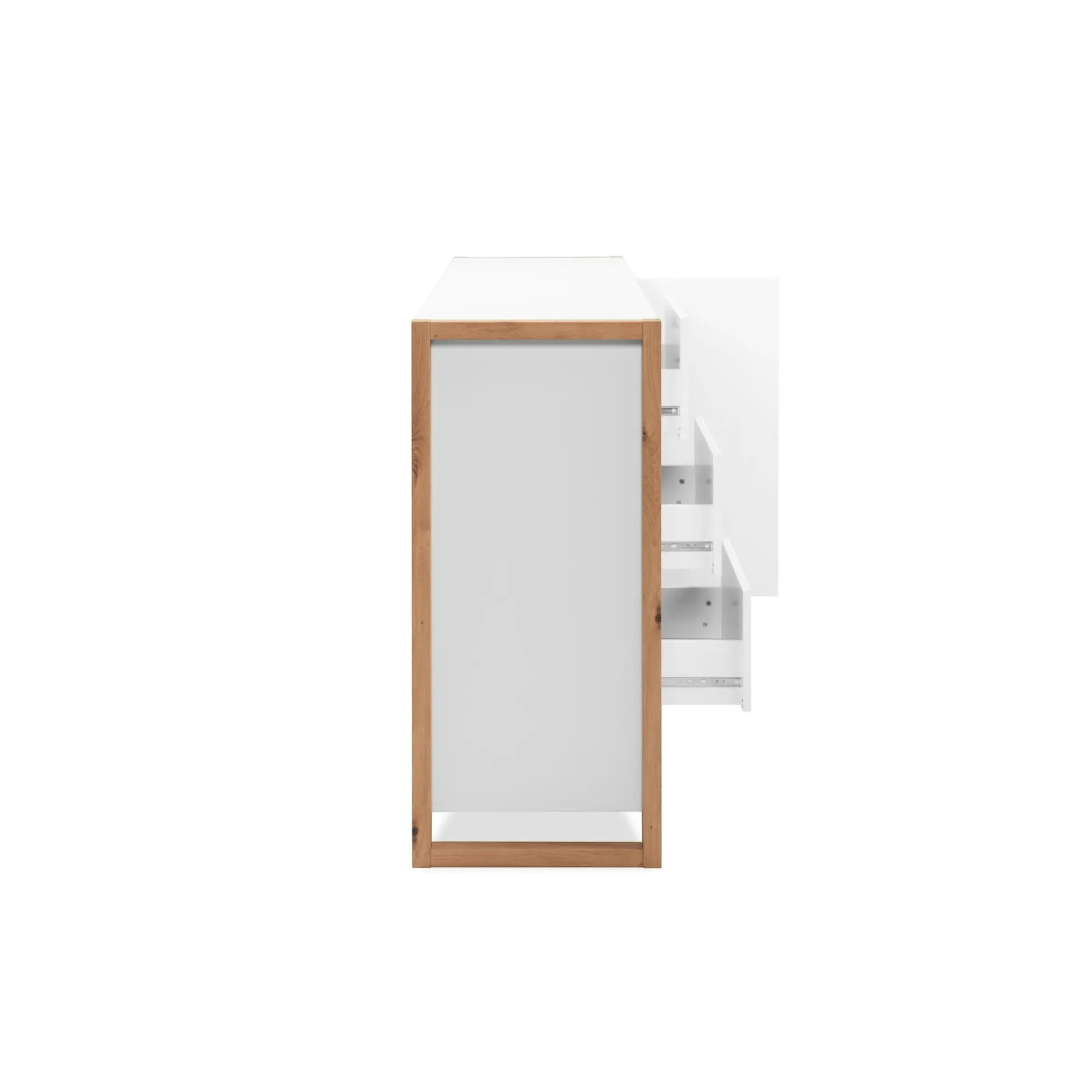 Buffet blanc 2 portes 3 tiroirs 122 cm ALVA
