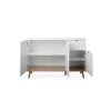 Buffet blanc 3 portes 1 tiroir style scandinave ALVA