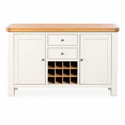 Buffet blanc style bord de mer avec range-bouteilles VELIA