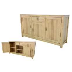 Buffet bois exotique hévéa 160cm GALA