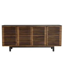 Buffet bois exotique 4 portes ajourées KANHA