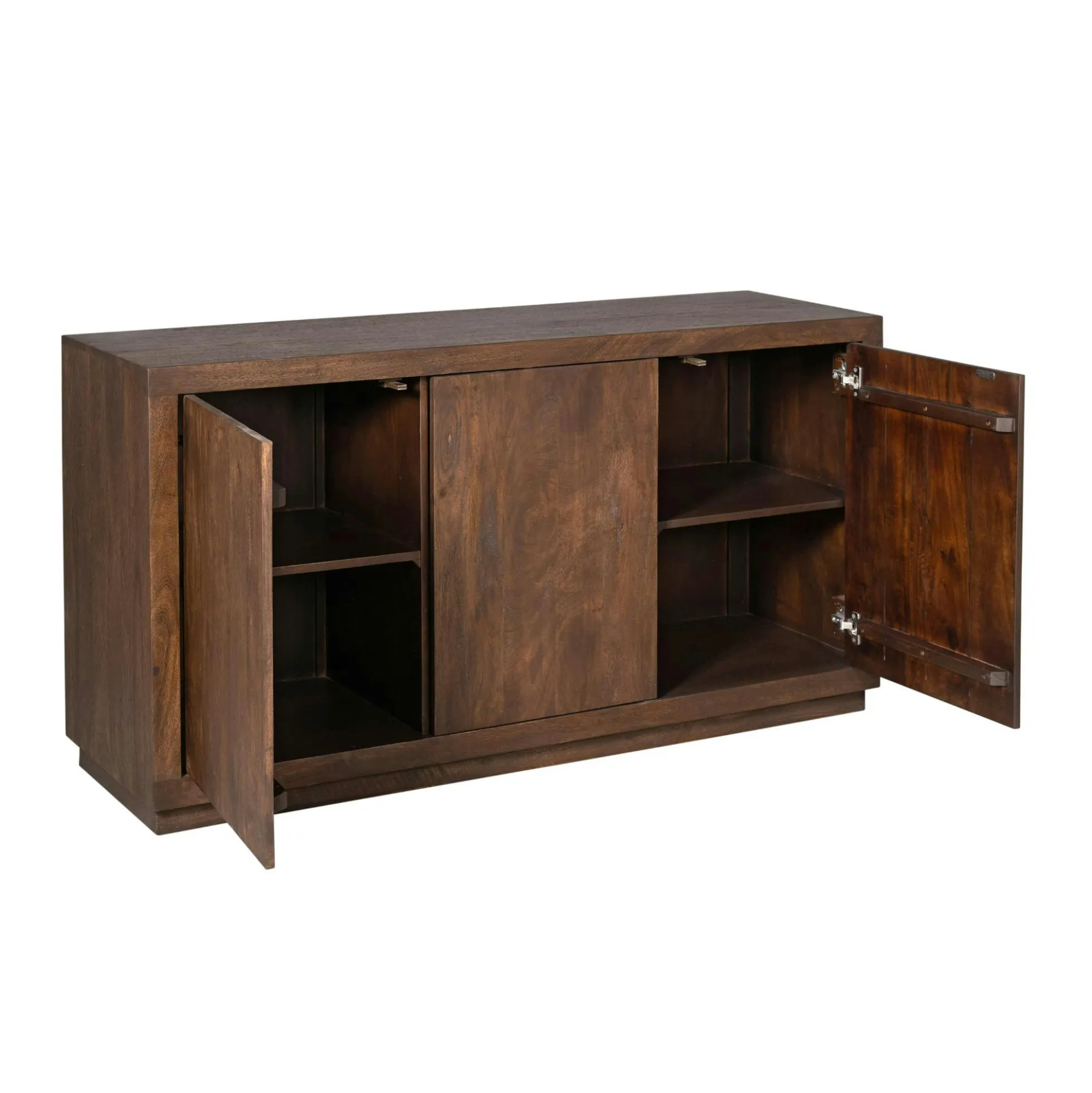Buffet bois foncé 3 portes style minimaliste MONTARO