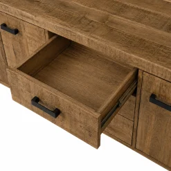 Buffet bois métal 3 portes double plateau KARGO