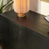Buffet bois noir 4 portes style minimaliste MONTARO