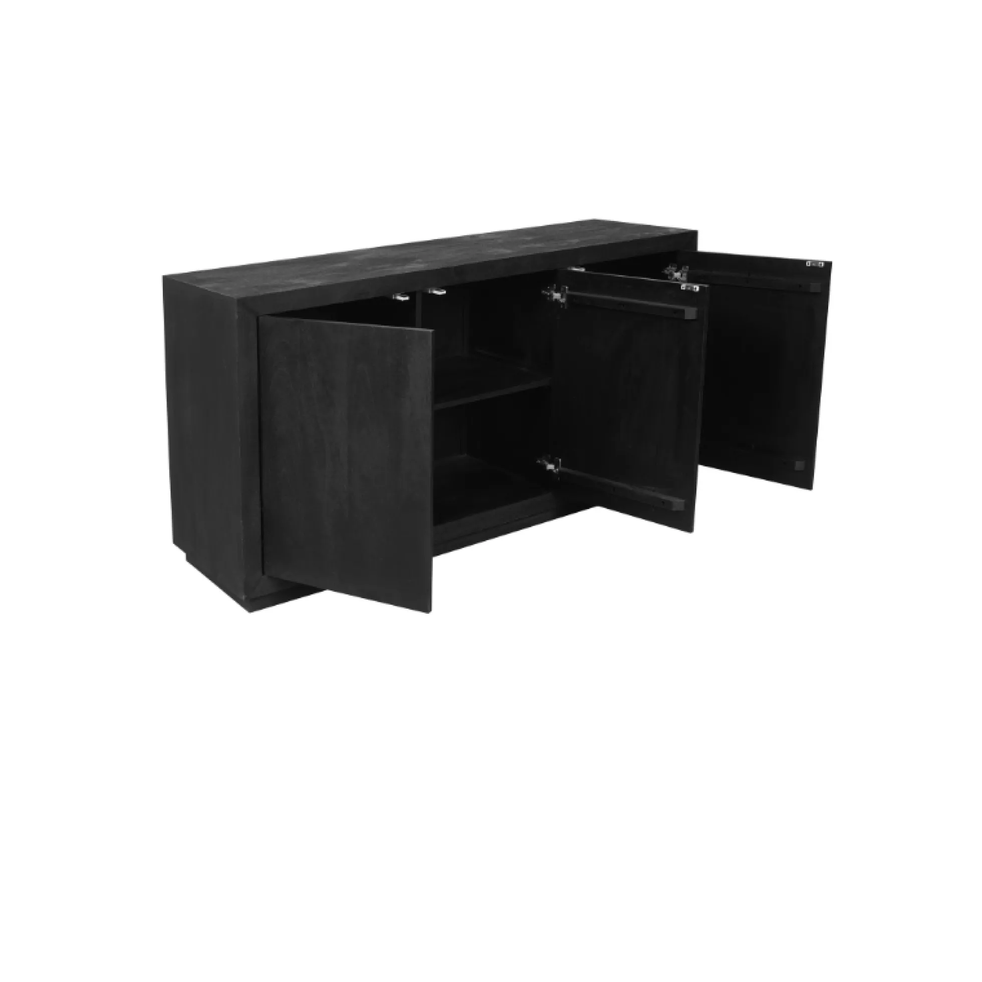 Buffet bois noir 3 portes style minimaliste MONTARO