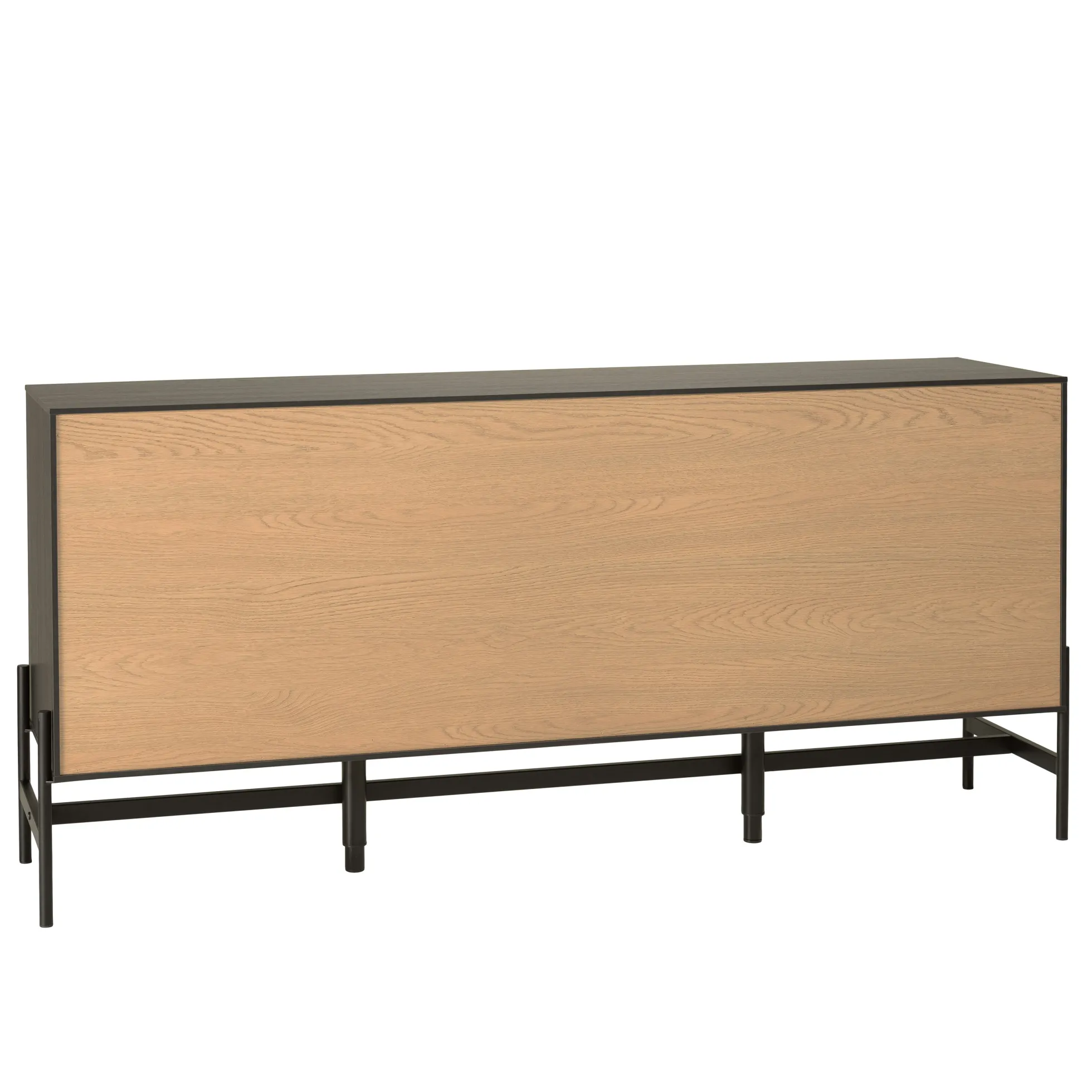 Buffet bois noir 3 tiroirs 2 portes en pin ALMEIRA