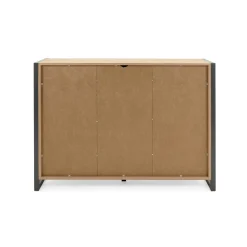 Buffet campagne 2 portes 3 tiroirs effet chêne 122 cm ALVA