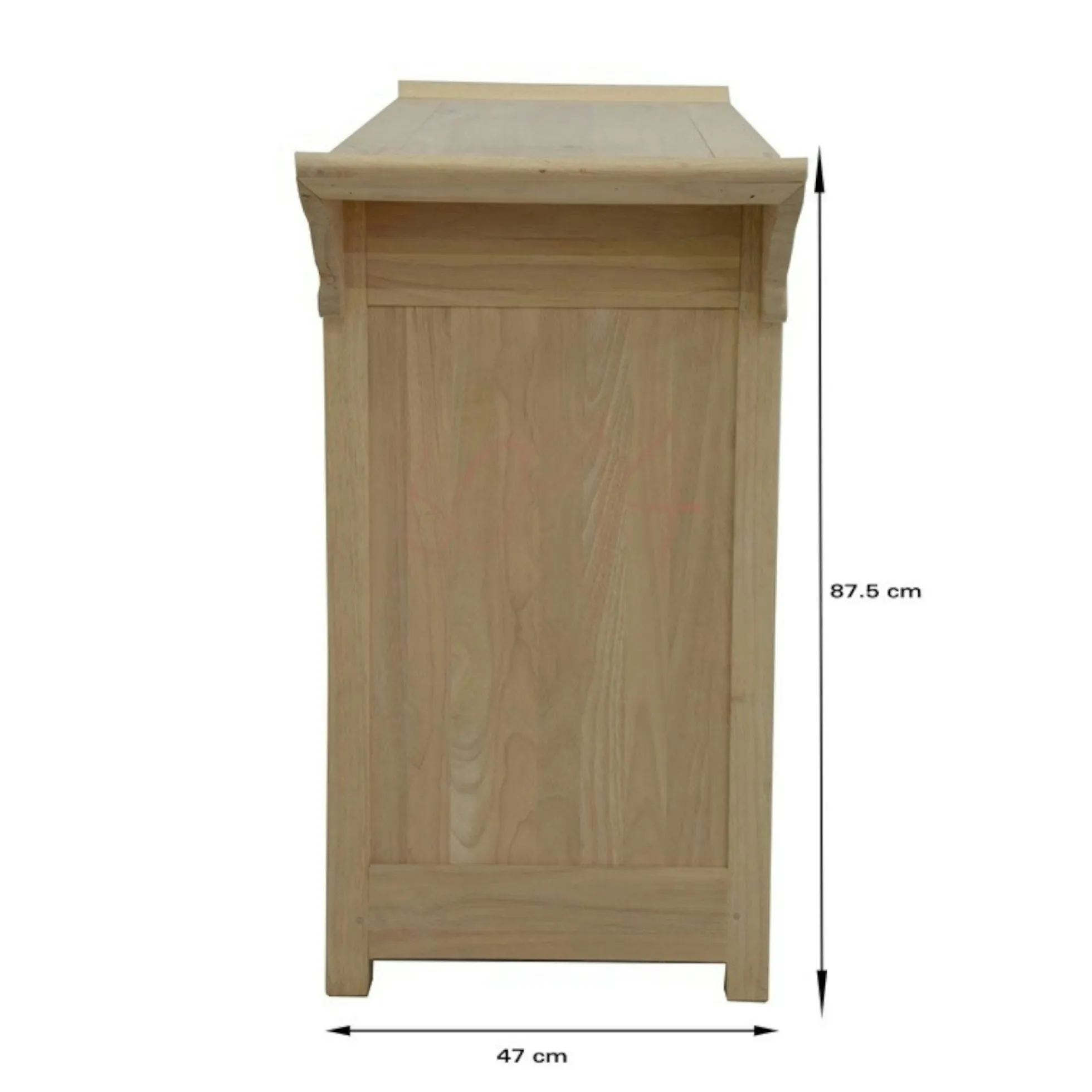 Buffet Chinois Hévéa 2 portes, 5 tiroirs 125x45x90cm MAORI