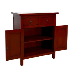 Buffet Chinois Hévéa 2 portes, 2 tiroirs 75x45x88cm MAORI