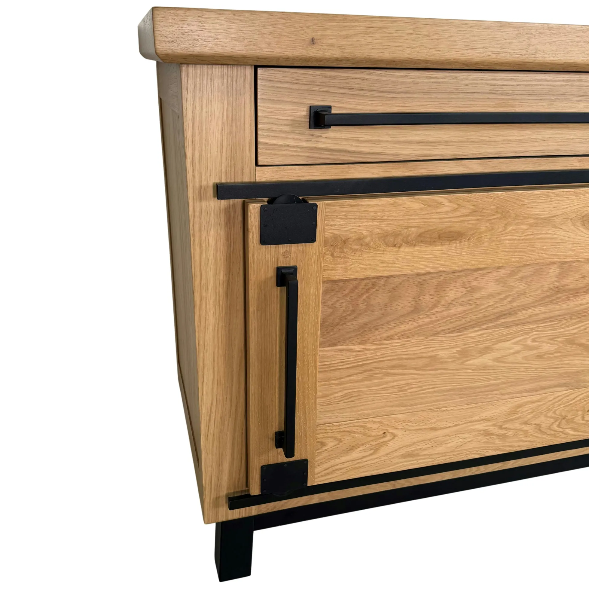 Buffet chêne clair à portes coulissantes 225 cm ALPINE