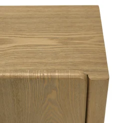 Buffet 213 cm couleur naturelle 4 portes design arrondi VELAR