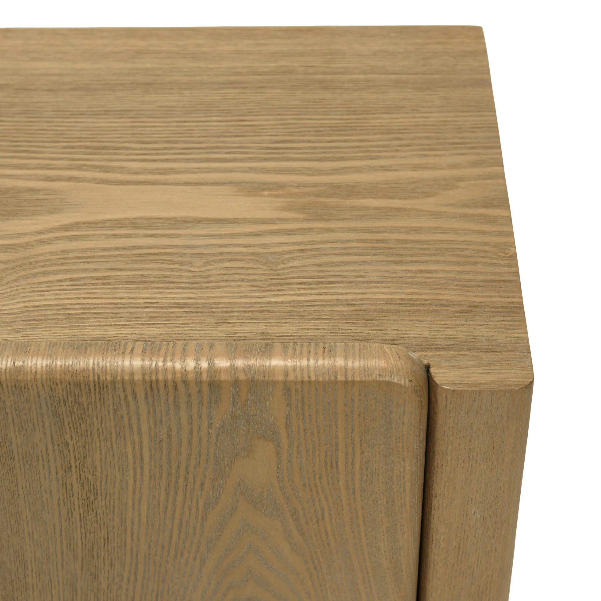 Buffet 213 cm couleur naturelle 4 portes design arrondi VELAR