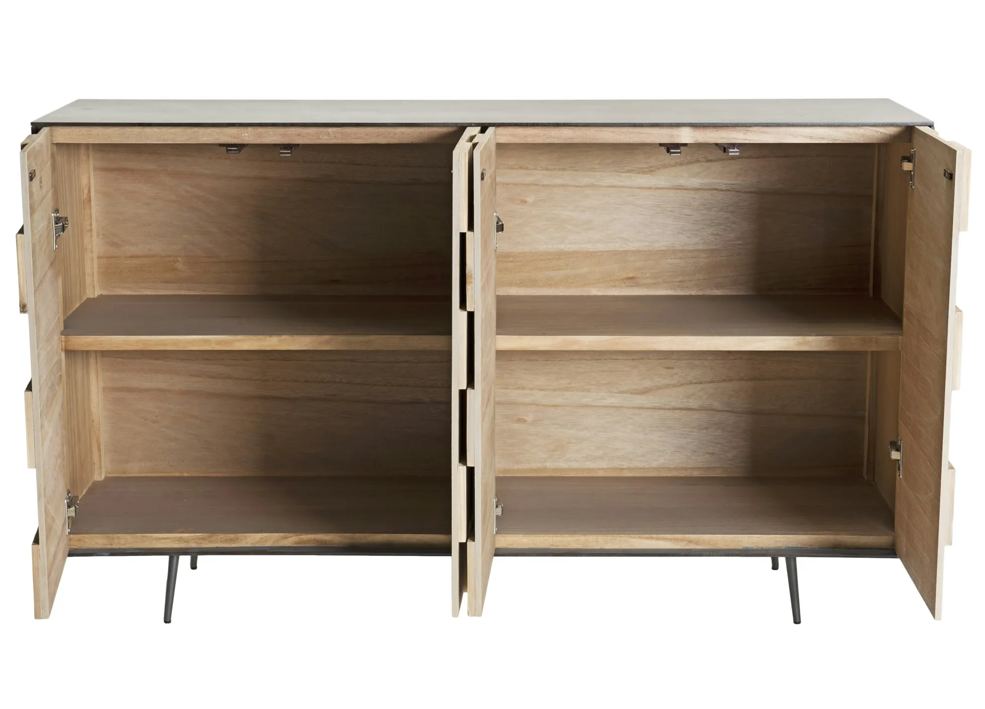 Buffet contemporain bois de sapin damier CARPATES