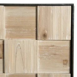 Buffet contemporain bois de sapin damier CARPATES