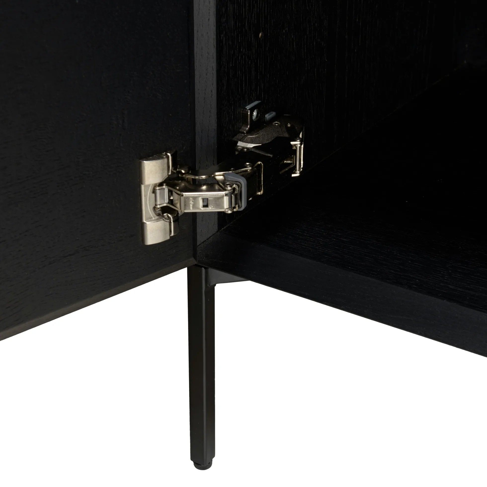 Buffet contemporain 2 portes bois couleur noire MAYENCE