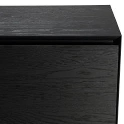 Buffet contemporain 2 portes bois couleur noire MAYENCE