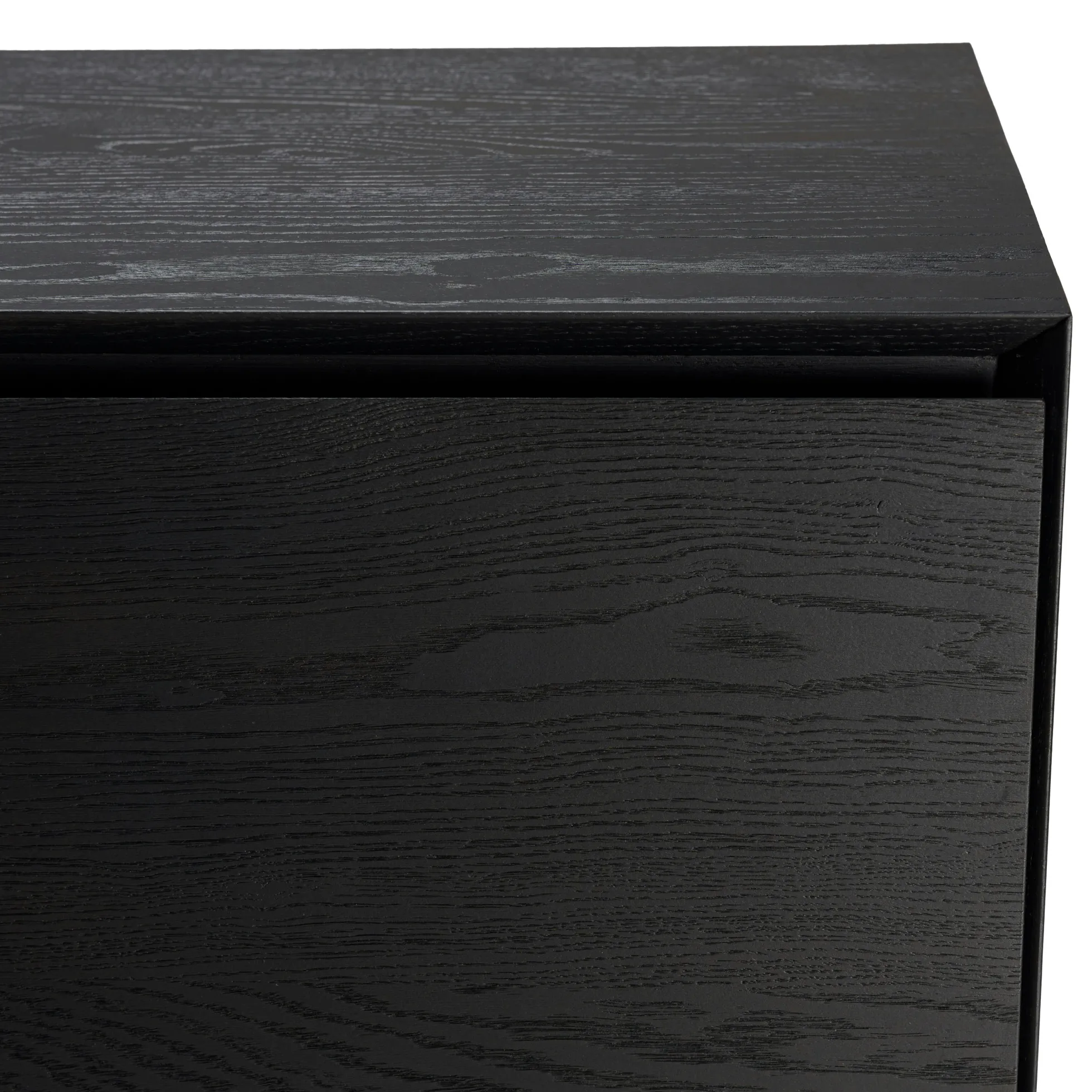 Buffet contemporain 2 portes bois couleur noire MAYENCE