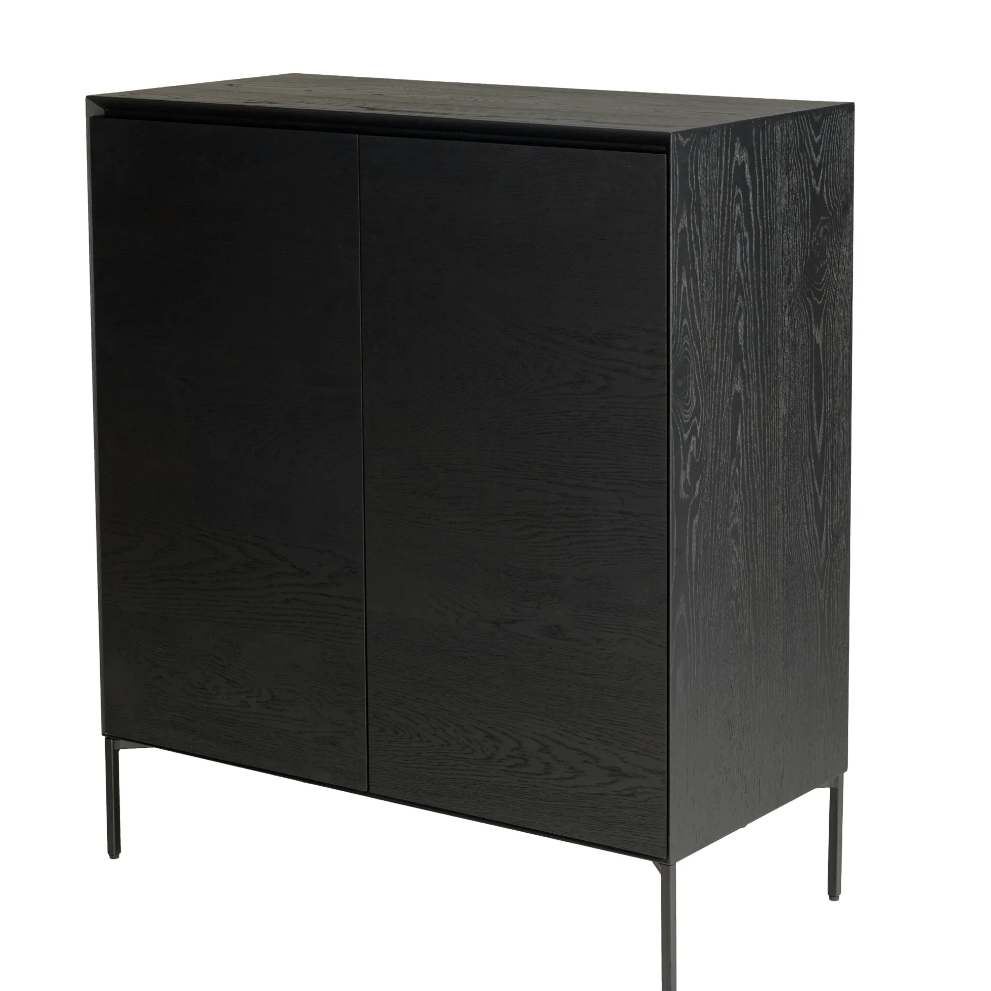 Buffet contemporain 2 portes bois couleur noire MAYENCE