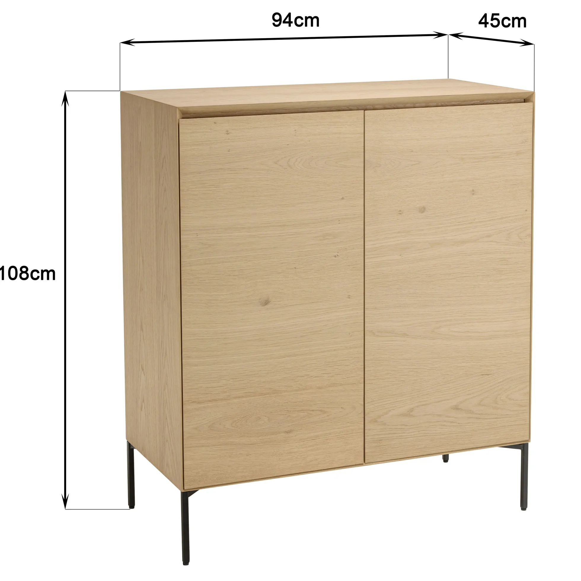 Buffet contemporain 2 portes bois couleur naturelle MAYENCE