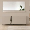 Buffet contemporain taupe à découpe diagonale 180 cm LORA